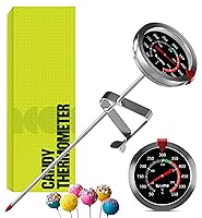 Vista 12 de Termómetro de caramelo con clip para olla, termómetro de aceite para freír y hacer velas, color amarillo