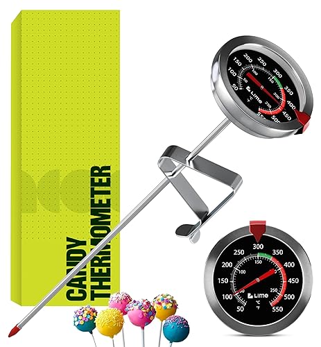 Miniatura 12 de Termómetro de caramelo con clip para olla, termómetro de aceite para freír y hacer velas, color amarillo Clásico - Amarillo,Clásico (paquete de