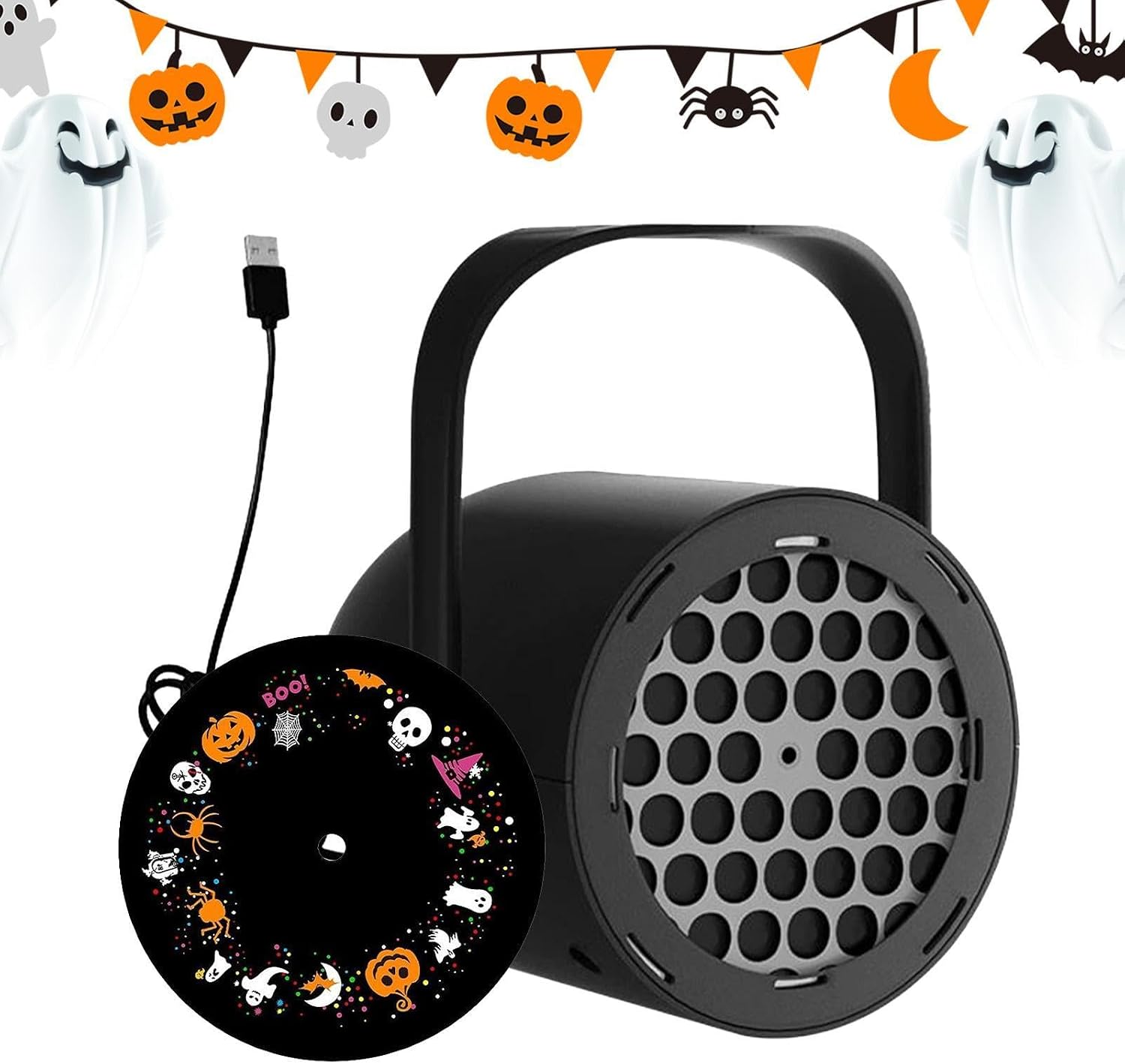 Projector Light Halloween 16 Patterns Mood Lamp Decoration | Decorative Ghost Projector Light for Home Outdoor Living Room Theater Apartment Dormitory Backyard Party Gathering