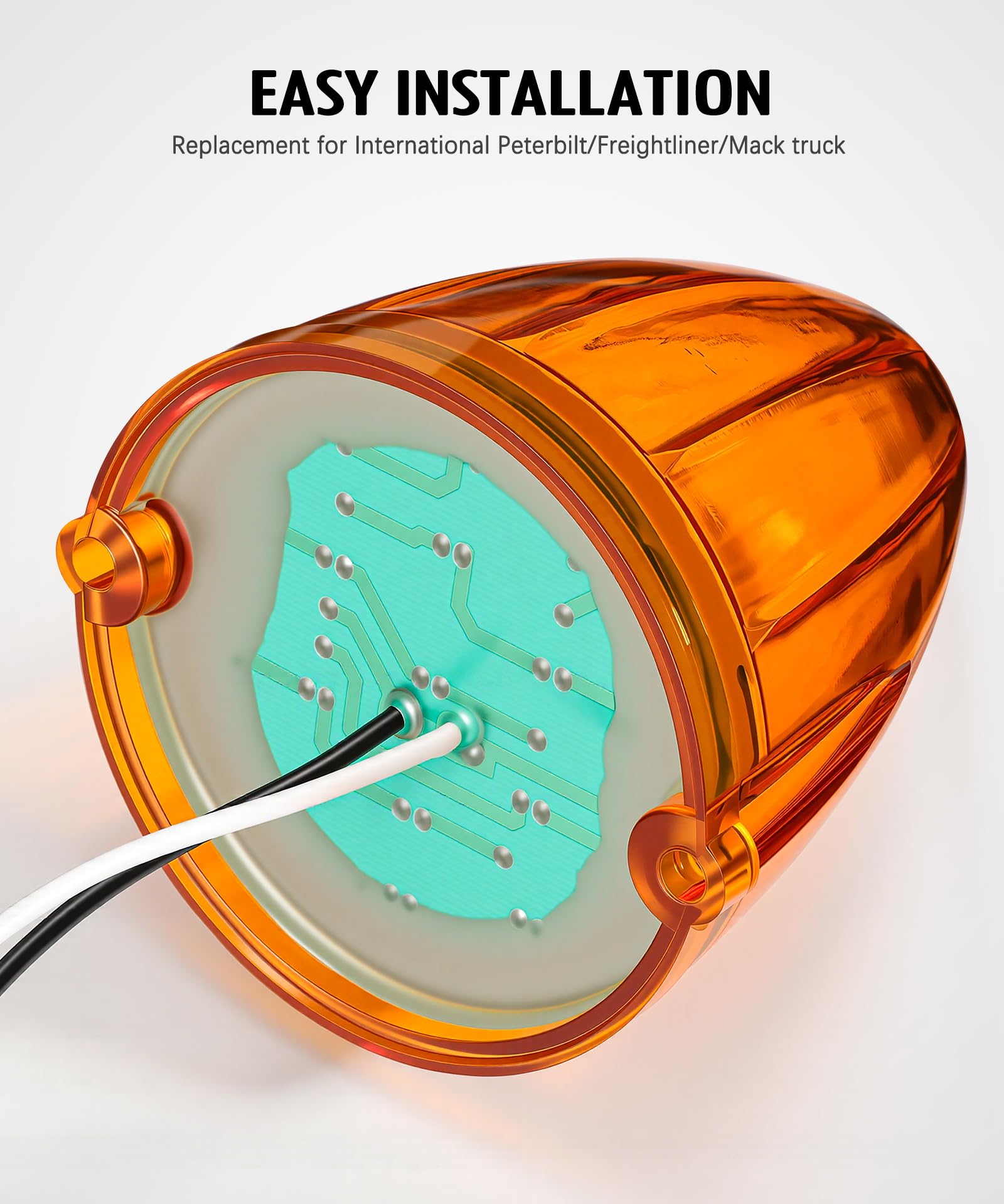 Amazon | Partsam 5個 17LED アンバーキャブマーカー トップルーフ