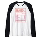 Software Architect Nutrition Facts Tech Humor Raglan Baseball Tee