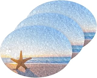 Coikll Starfish on Beach Kitchen Sponges Cleaning Odor Free Non Scratch Dish Sponge for Cleaning Dishes Bathroom - 3 PCS
