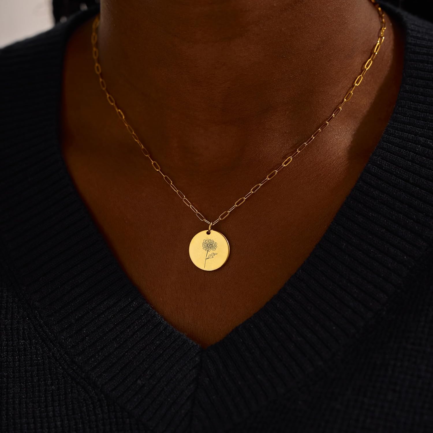 STORYJEWELLERY Birth Flower Necklace, Dainty Charm Necklace for Women, Trendy Flower Jewelry, Gifts for Women - Image 2