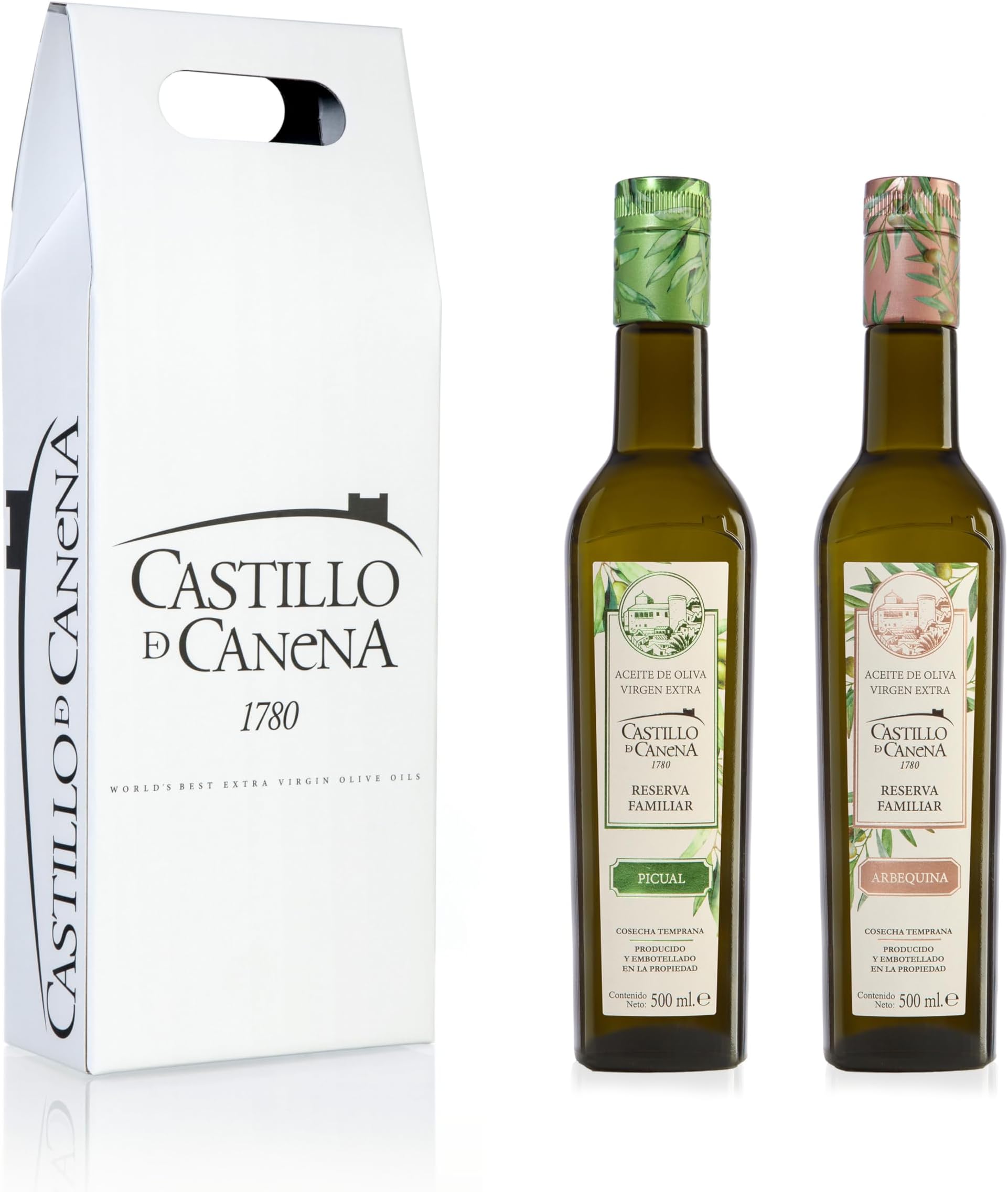 Family Reserve - Extra Virgin Olive Oil - 2 bottles of 500 ml Arbequina and Picual By Oliva Oliva Internet SL