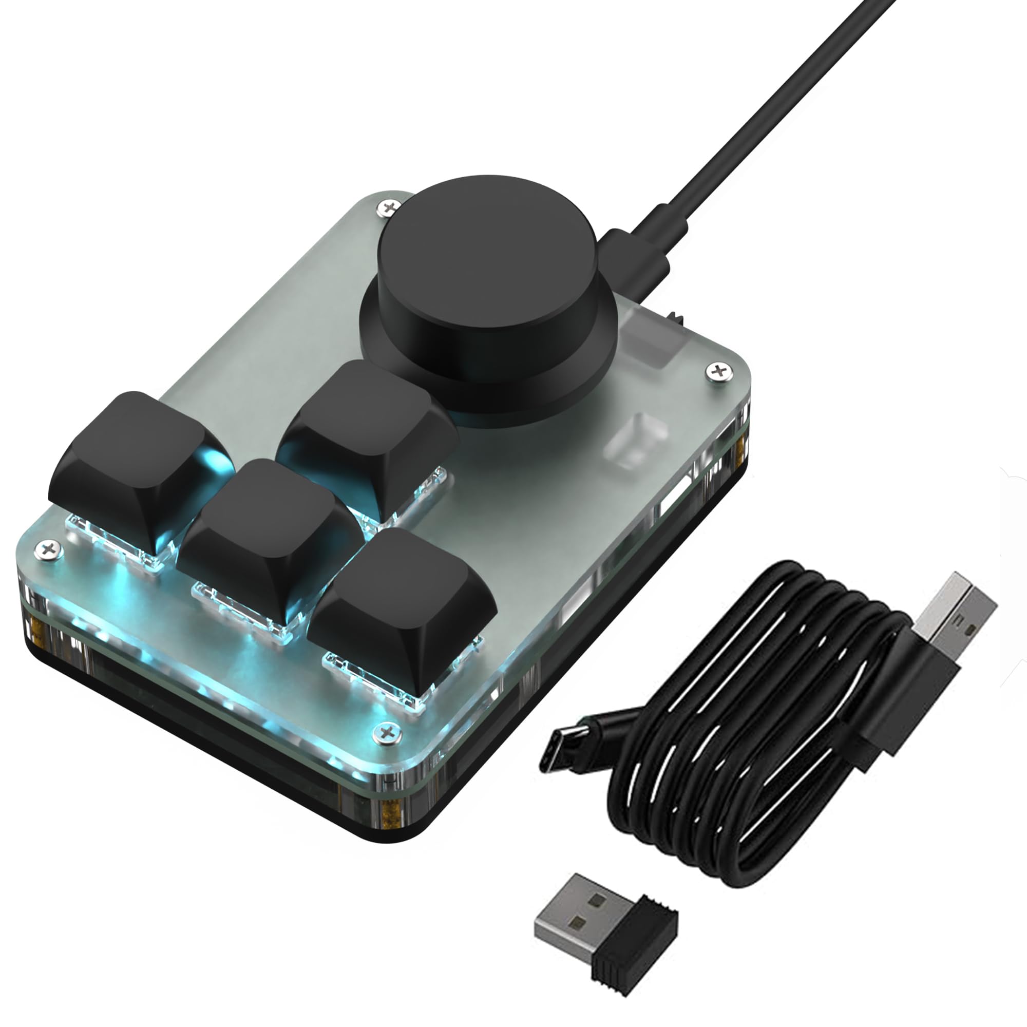 【希少・動作良好】FrogPad iFrog Bluetooth 左手キーボード Amazon | BRIMFORD 左手デバイス キーボード相棒 4キー1ノブ 外観まで