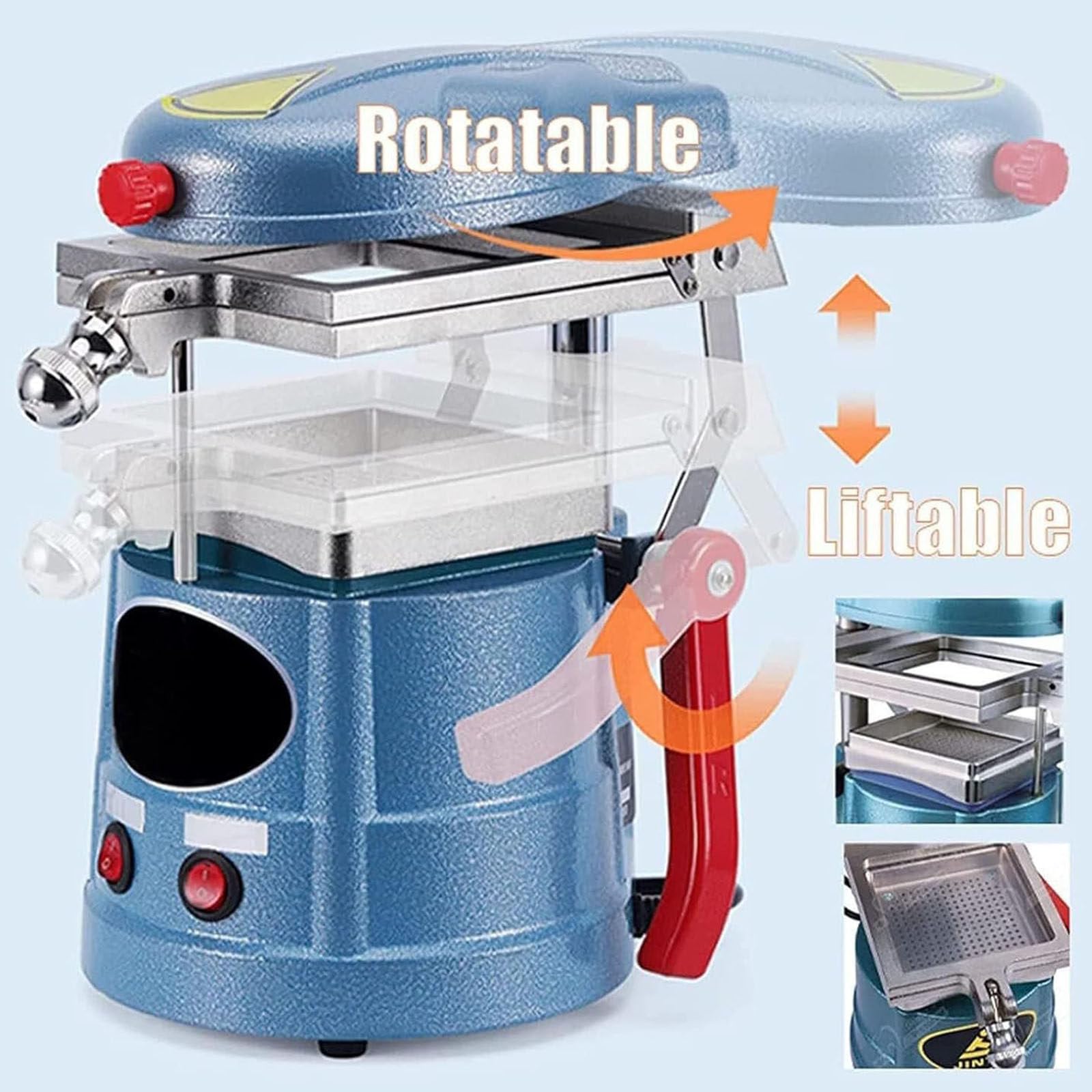 1000 W Dental-Vakuumformmaschine, Former-Former, Laborausrüstung für Wärmethermoformung, Hochleistungs-Former für einstellbares Material, DIY-Zahnersatz-Kit,220V