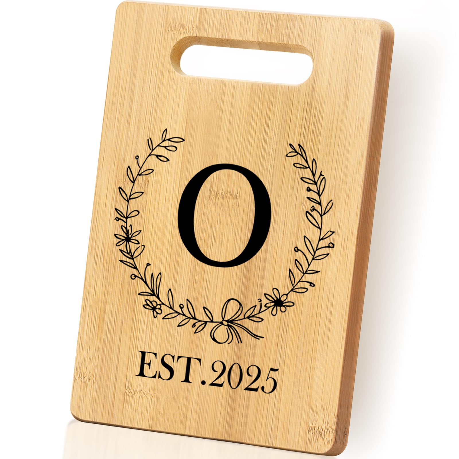 Personalized Cutting Board, Monogrammed Wedding Gift for Couple Newlywed 2025, Initial Birthday Gifts for Women, Gift for Bridal Shower Wedding Shower Engagement Anniversary Housewarming(Letter-O)