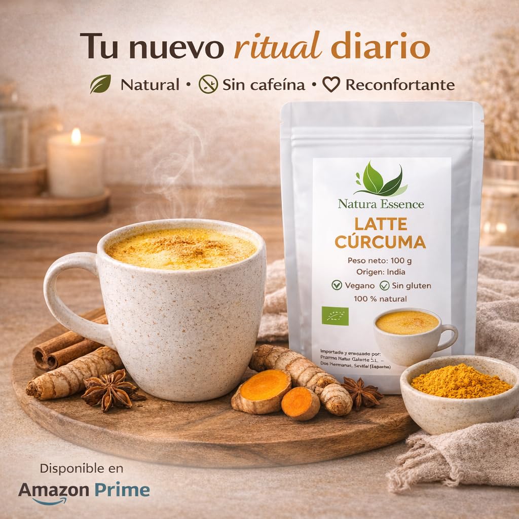 Cúrcuma Chai Latte ECO 100g Mezcla Natural con Cúrcuma, Coco y Especias Ecológicas Golden Milk Sin Gluten Vegano