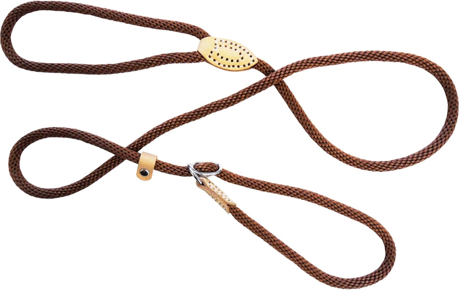 DOG & Co Supersoft Rope Slip Lead Brown 8mm X60, clear