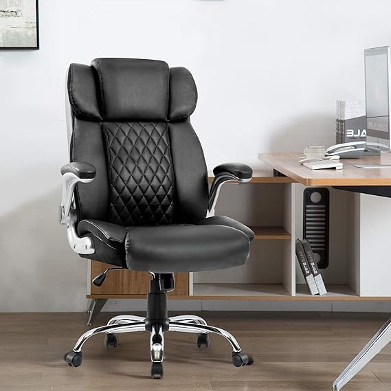 HOMYEDAMIC High Back Ergonomic Office Chair, Flip Arms Big