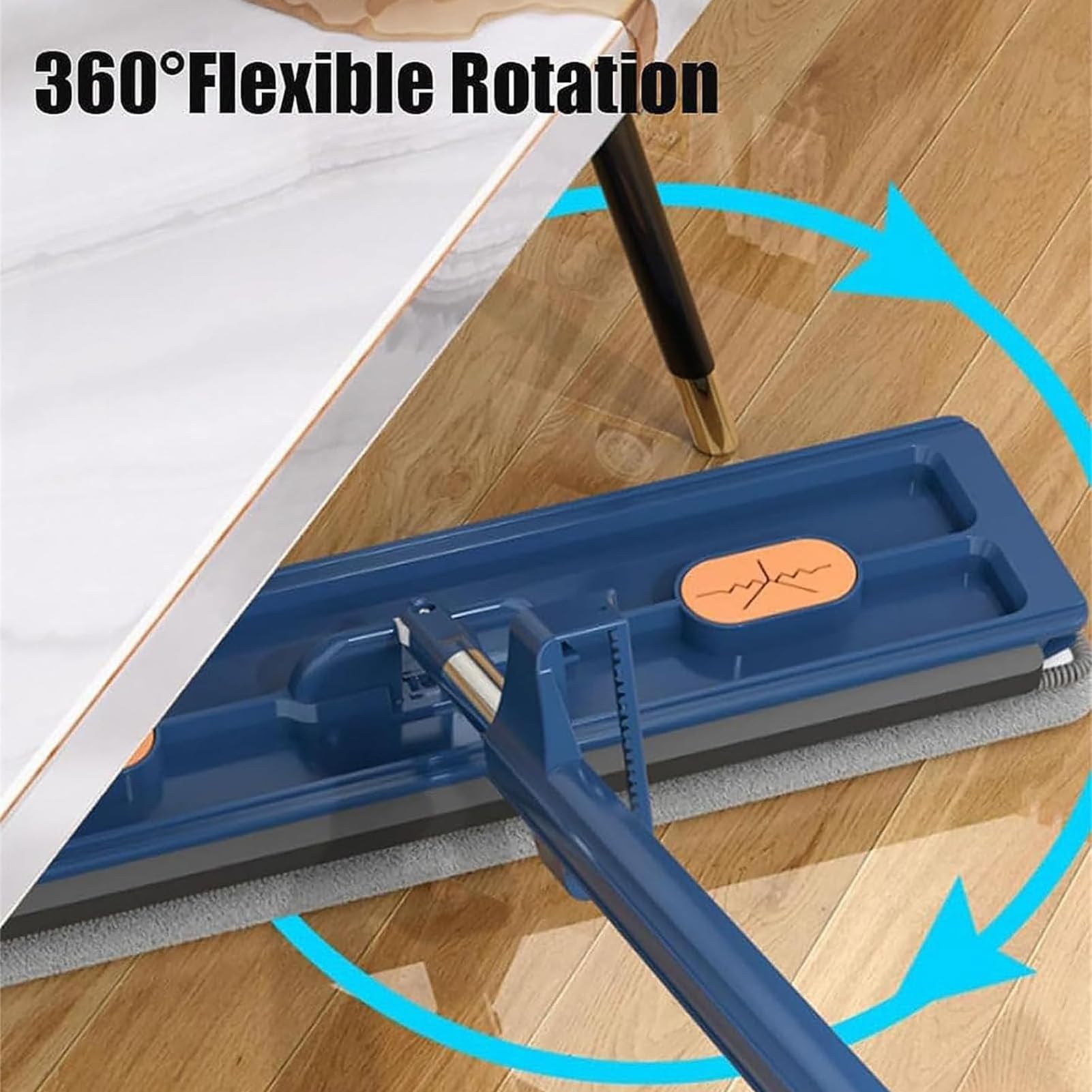 Mopa de Suelo para Limpiar Suelos, trapeador para el hogar, Viene con 6 Almohadillas de Microfibra Reutilizables húmedas y secas, Ajuste libremente el diseño de ángulo, aplicable a Varios