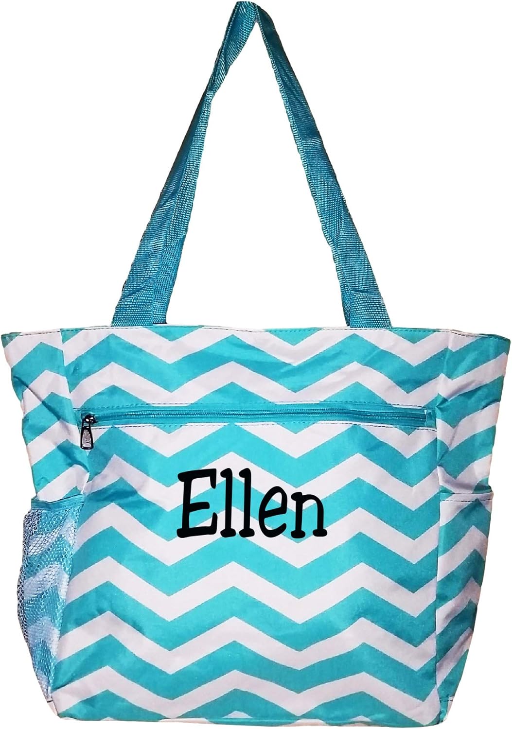 Large Multi Pocket Fashion Zipper Top Beach Bag Tote