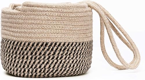 Miniatura 7 de Cesta colgante para macetas, cuerda de yute, colgadores para plantas colgantes de interiores, soporte para plantas colgantes de hasta 7 pulgadas,