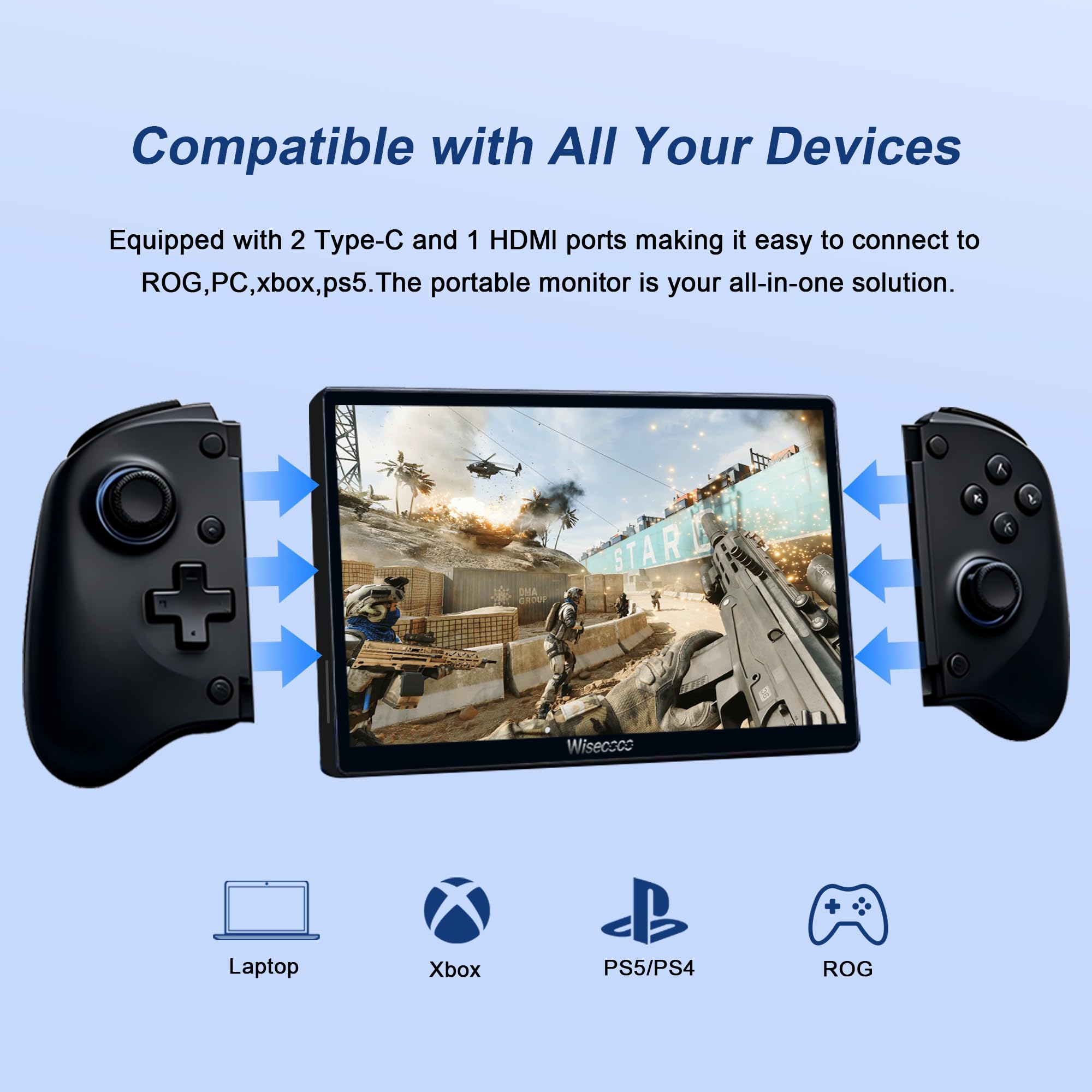 Amazon.co.jp: wisecoco 7インチ ポータブルモニター タッチスクリーン