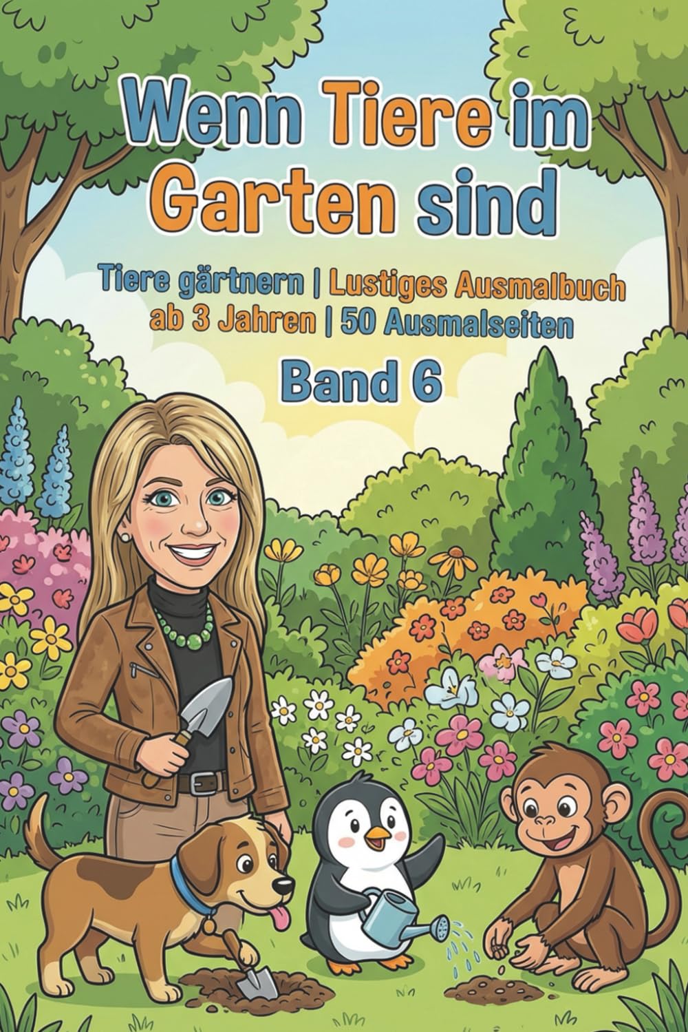 Wenn Tiere im Garten sind - Ausmalbuch für Kinder - Band 6: Tiere gärtnern | Lustiges Ausmalbuch ab 3 Jahren | 50 Ausmalseiten (Wenn Tiere spielen - Lustige Ausmalbücher ab 3 Jahren)