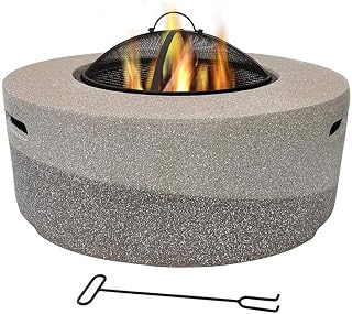 Small Firepit, Fire Bowls for Garden, Fire Pit with BBQ Grill Shelf with Magnesium Oxide Base 75X39cm for Outdoor, Garden, Barbecue, Excursion, Camping Outdoor Garden Fire Pit