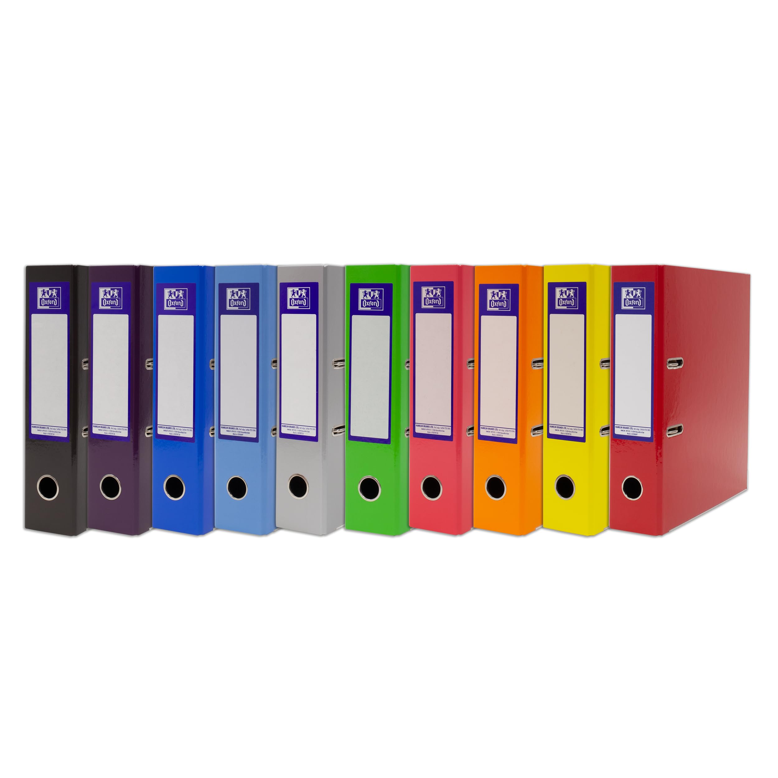 Oxford Raccoglitori a leva, confezione da 10, colori assortiti
