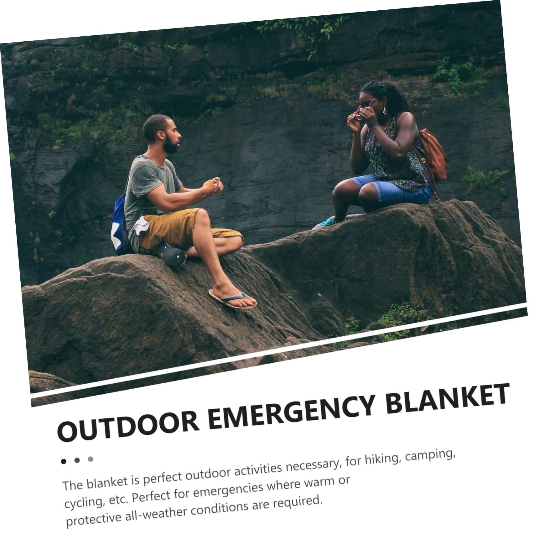 SUPVOX Térmica Cortaviento Mantas Emergencia Camping Mantel Acolchado Outdoor