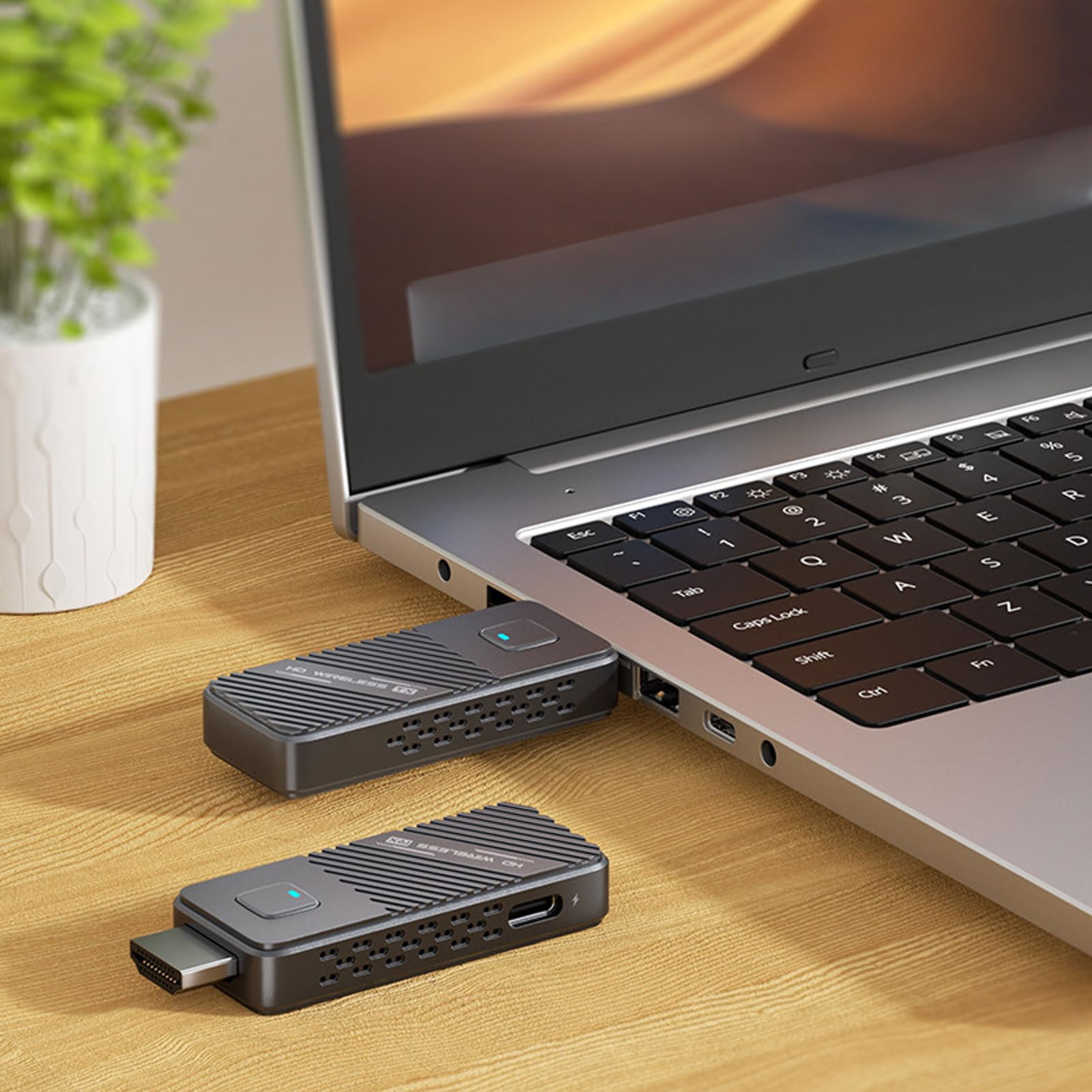 Tosuny Trasmettitore e Ricevitore HDMI Wireless USB C 50M, Decodifica 4K Uscita 1080P 60Hz, Adattatore Display Wireless 2.4/5G per lo Streaming di Video e Audio Al Monitor da Tele