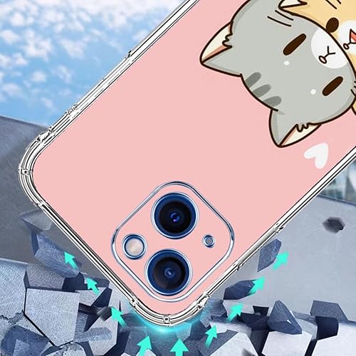 Miniatura 7 de Funda para iPhone 15 Plus, diseño de colibrí, mariposas y flores, a prueba de golpes, funda protectora de cuerpo completo de TPU resistente a los