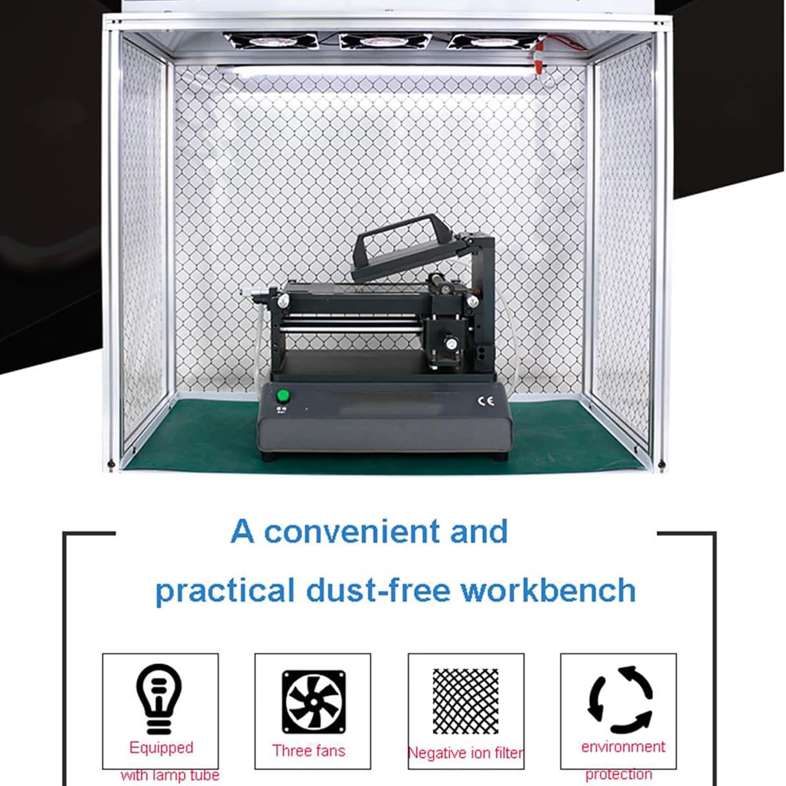 Vertikale Laminar Flow Hood, HEPA Filter Clean Bench mit drei Ventilatoren für staubfreie Handy-LCD-Bildschirm-Reparatur, Werkstatt und Labor