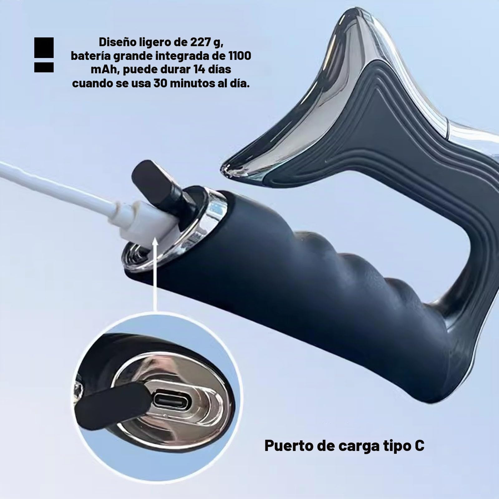 NICHOY Masajeador de Fascia para raspado Corporal, Herramienta eléctrica Gua Sha para Tejido fascial, Utilizada en Fisioterapia, Entrenamiento físico y rehabilitación Muscular(B)