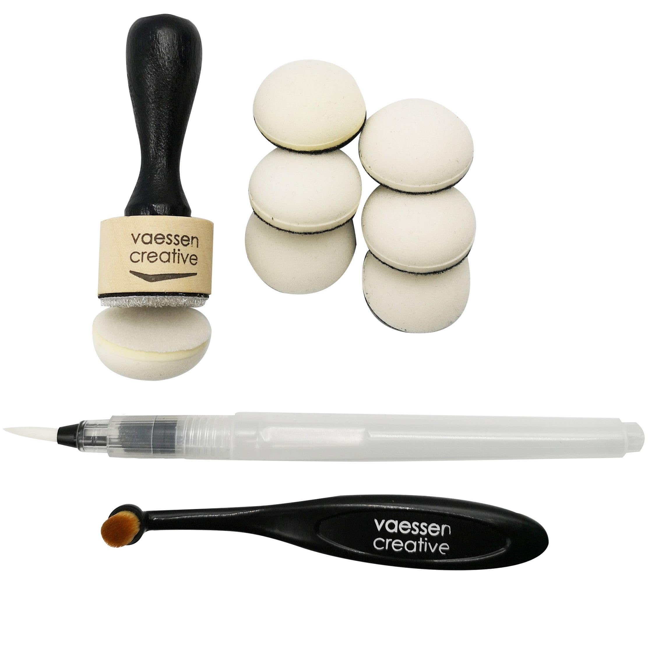 Pinceau Et Tampon En Mousse Vaessen Creative - Nettoyage Matrices Métalliques, Outil Ergonomique