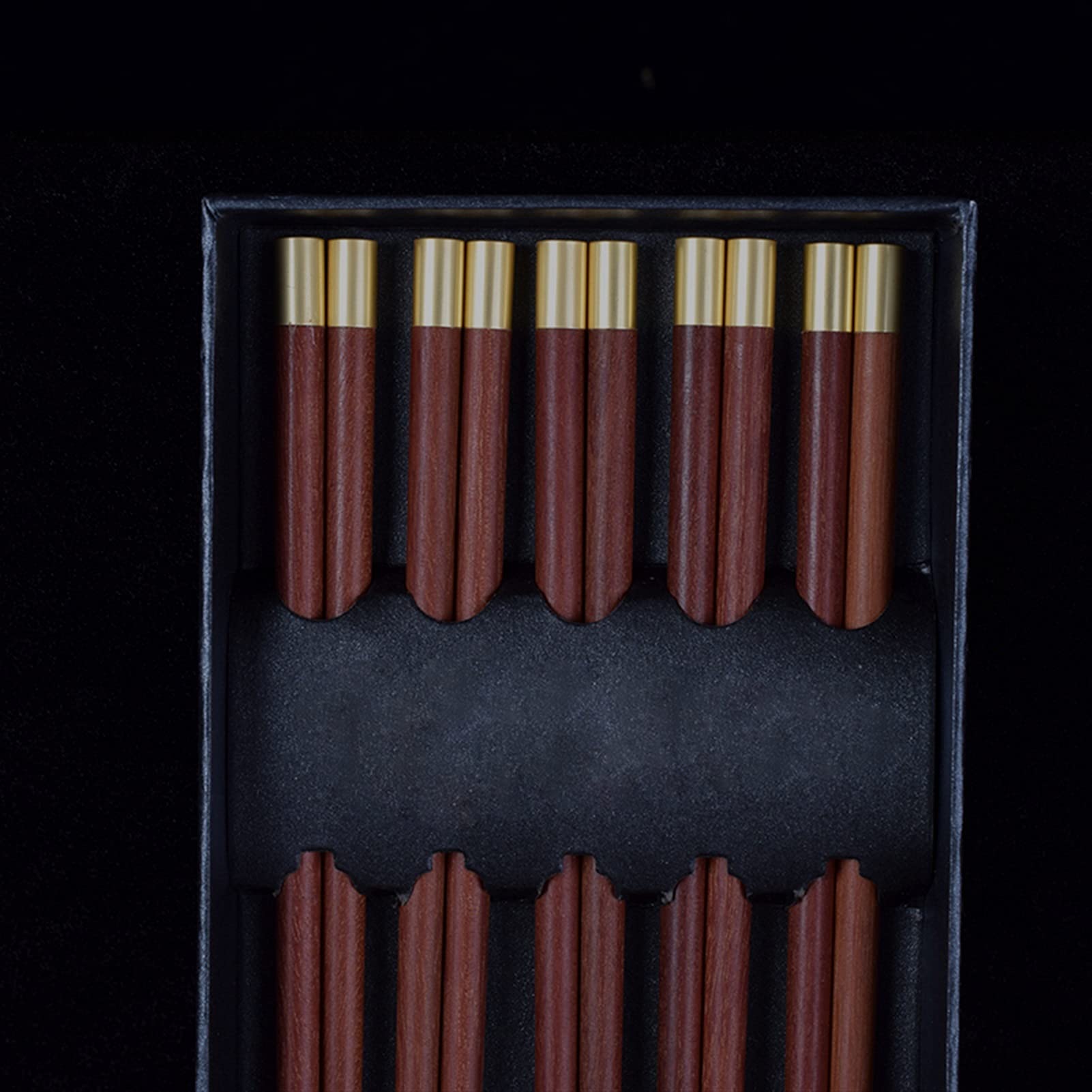 Set de 5 Pares de Palillos de Madera Natural Japonesa, 9.45 "Reutilizables Chinos Chinos palitos para el hogar y el Restaurante