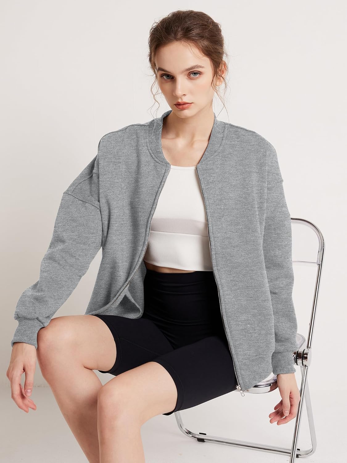 GEMLON Sweatshirt for Women Crewneck Long Sleeve Loose Fleece Sweatshirts Jackets 2026 Fall Fashion Outfits with Pockets - Image 6