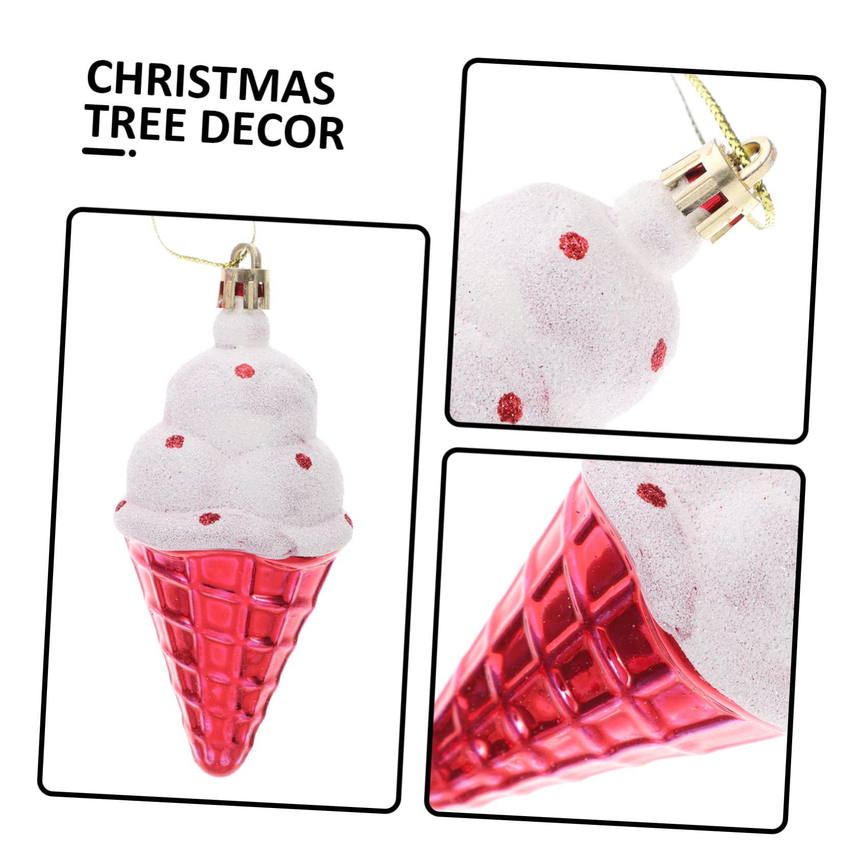 Cabilock 4 Set Di Decorazioni Per Lalbero Di Natale Palline Di Natale in Feltro Ornamenti Girevoli Decorazioni Per Feste Pendenti Di Natale Unici 6 Pezzi * 4