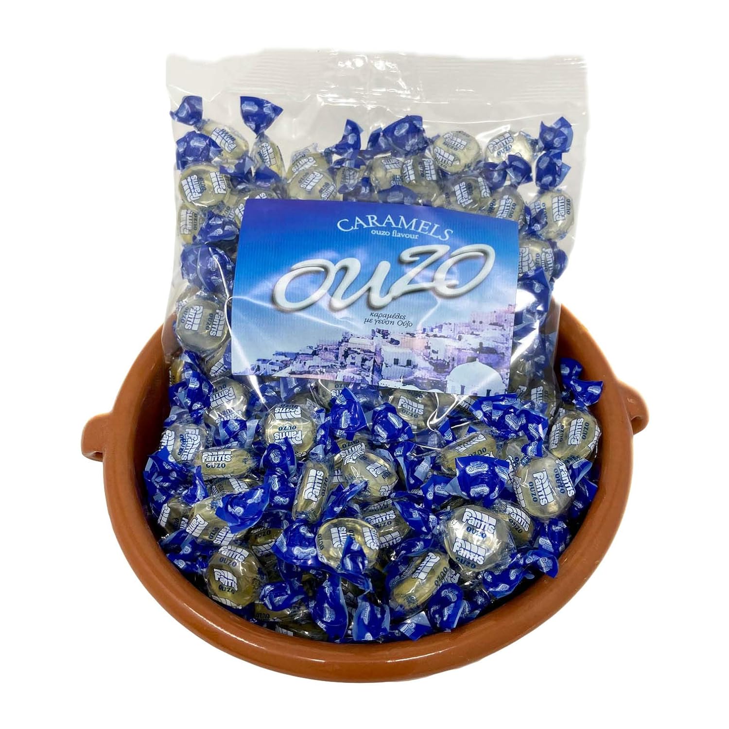 Fantis Ouzo Candies - Licorice Flavored Greek Candy - Individually Wrapped Candies (1Lb)