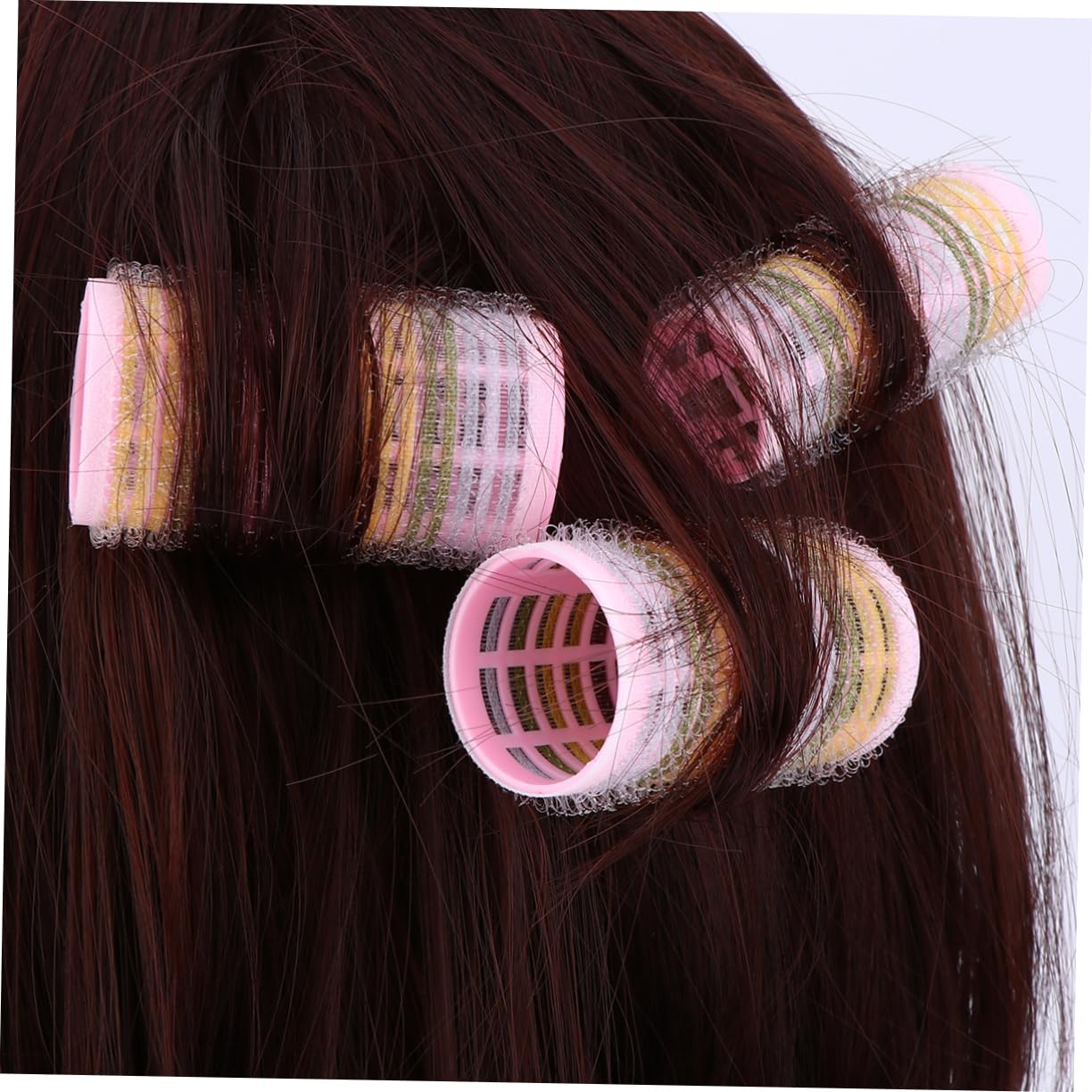 BESTYASH 6pcs Plastic Roller Hair Styling Tool Creative Curling Hair Stick for Women Pink for Effortless Curls