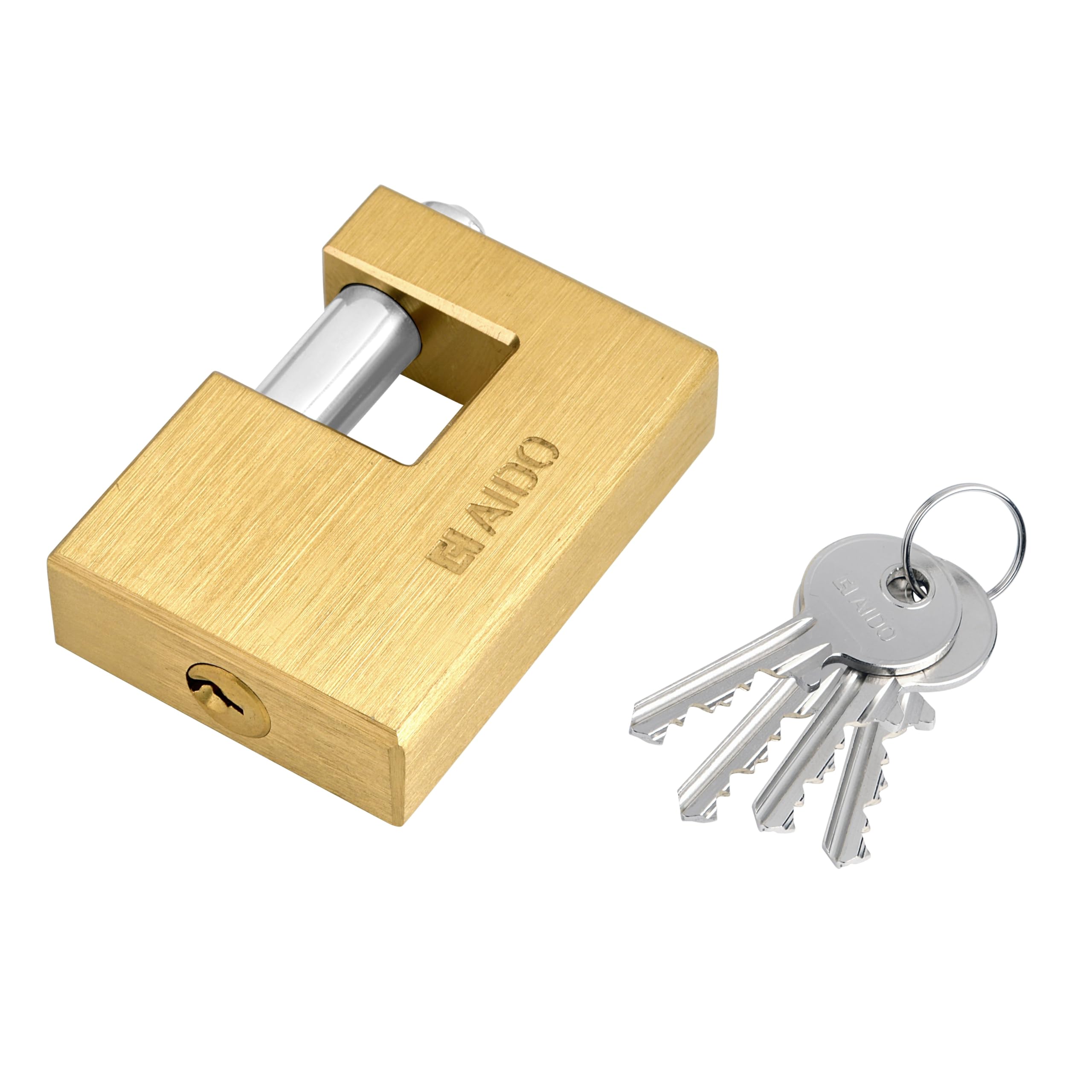 AIDO by dormakaba Group Heavy-Duty 63mm Brass Padlock | Lock for Main Door, Home, Garages, Warehouses, Containers, | 4 Brass Keys | Indoor & Outdoor | Water-Resistant | 2 Year Warranty — Amazon image 8