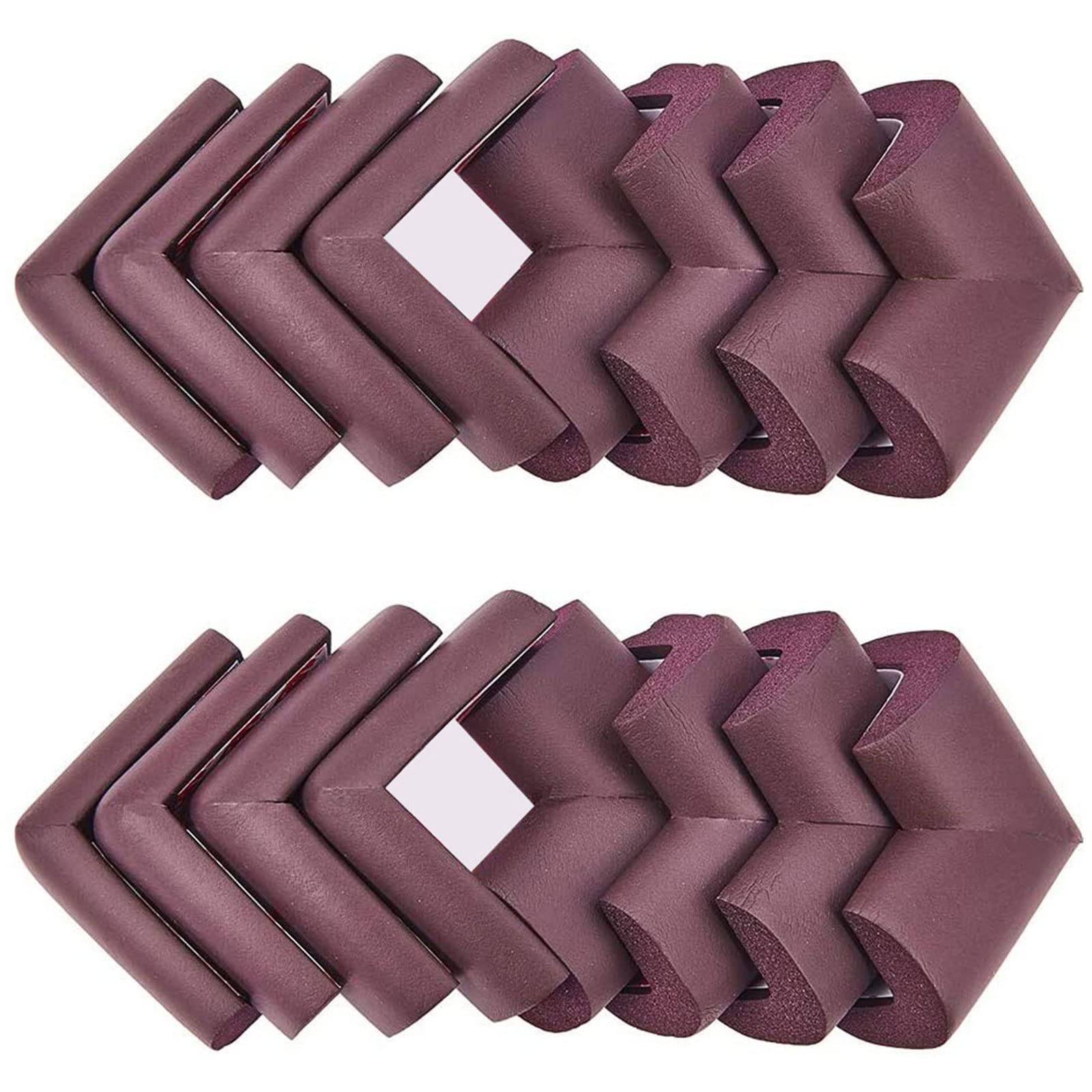 Increway Brown 16Pcs Safety Corner Cushion，Super Soft Baby Proofing Corner Protector With Adhesive