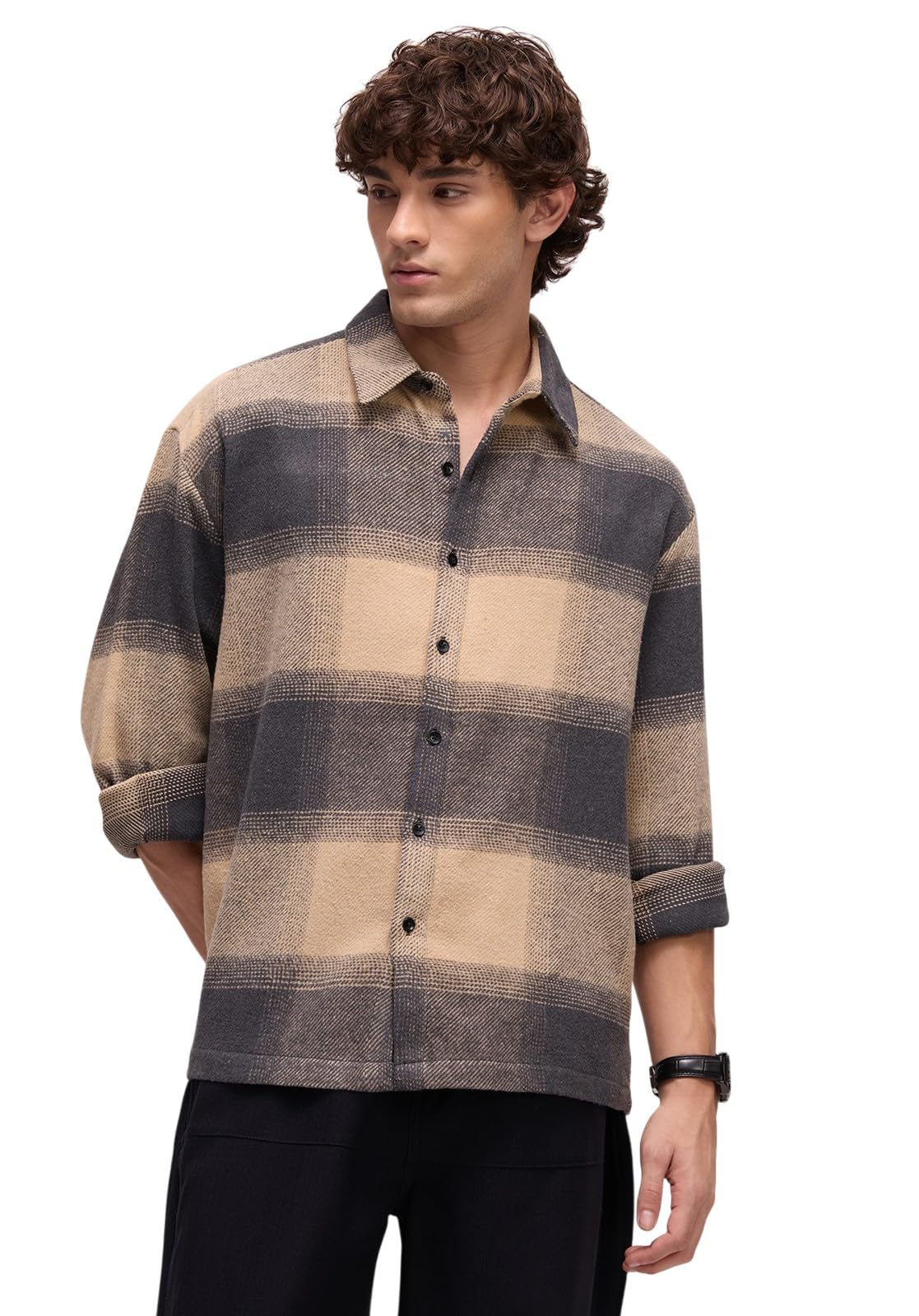 CAHOOT Men's Charcoal Check Shirt - Image 1