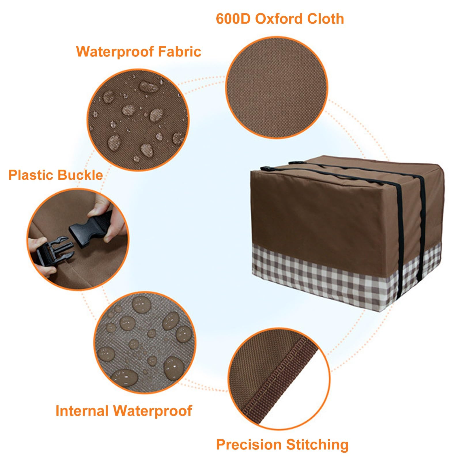 Copertura Condizionatore Esterno per l'Inverno, Copri Condizionatori in Tessuto Oxford 600D con Fibbia in Plastica, Copertura Completa per Unità Finestra(65x53x46cm/26x21x18in)