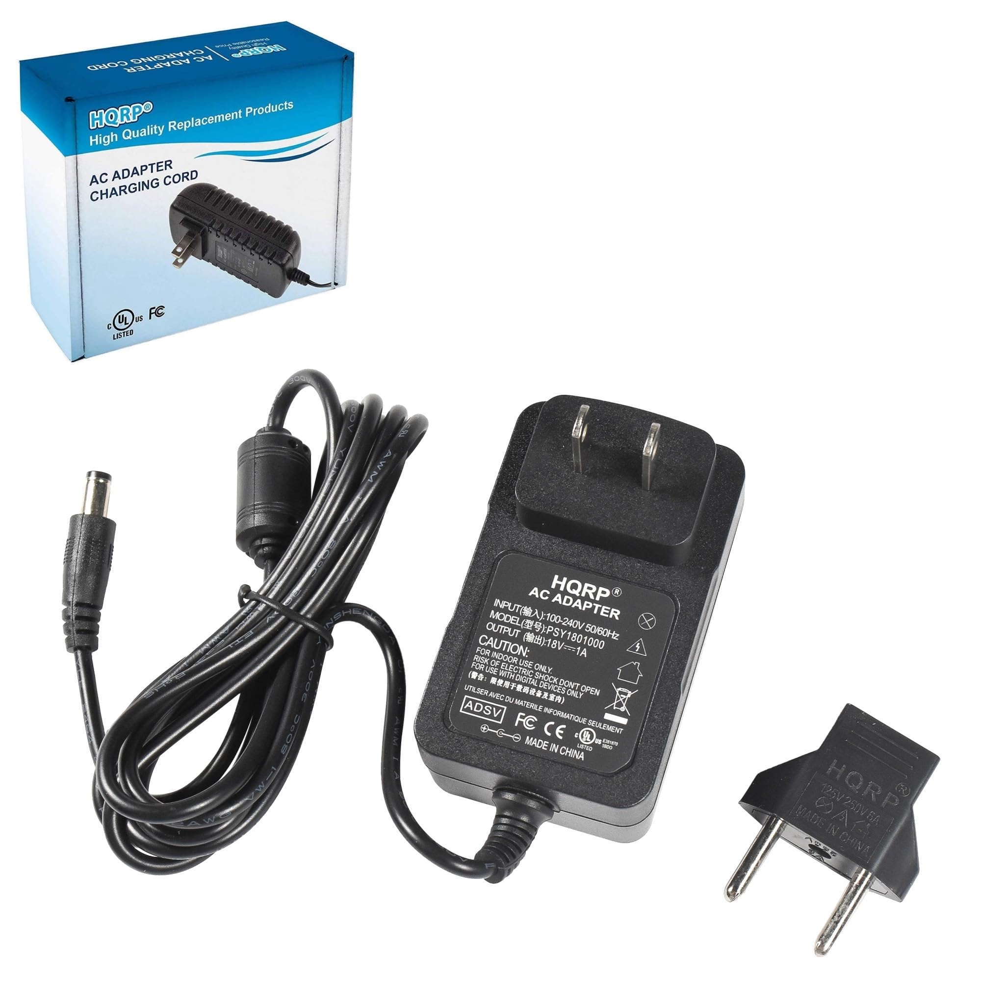 Amazon.com: HQRP 18V AC Adapter / 18-Volt Adaptor Compatible with