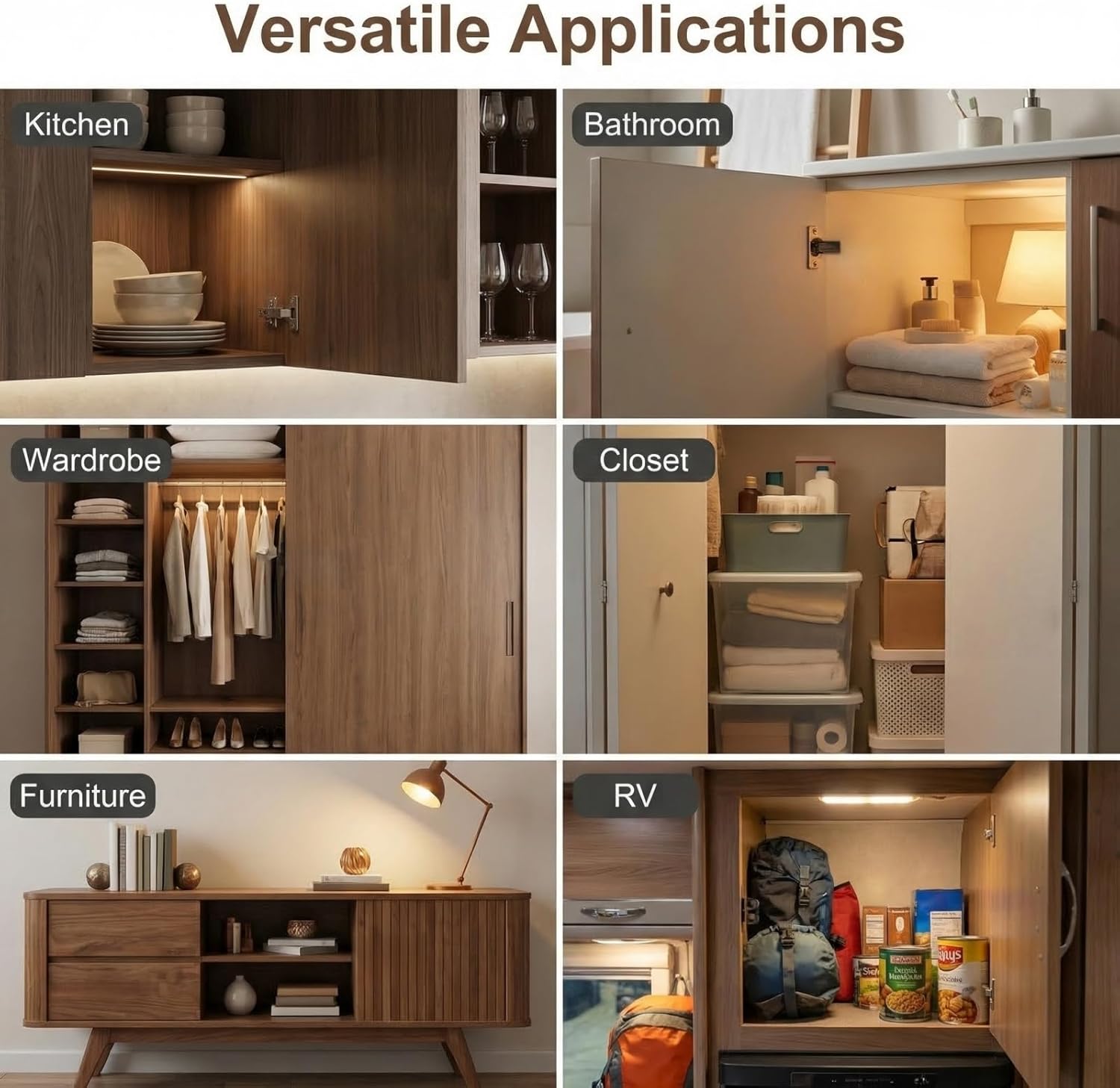 4 Pack Cabinet Latch, Double Roller Catch for Cupboard, Closet, RV Cabinet Door, Drawer Latches Hardware, Quiet Spring-Loaded with Screws, Brown Antique Copper