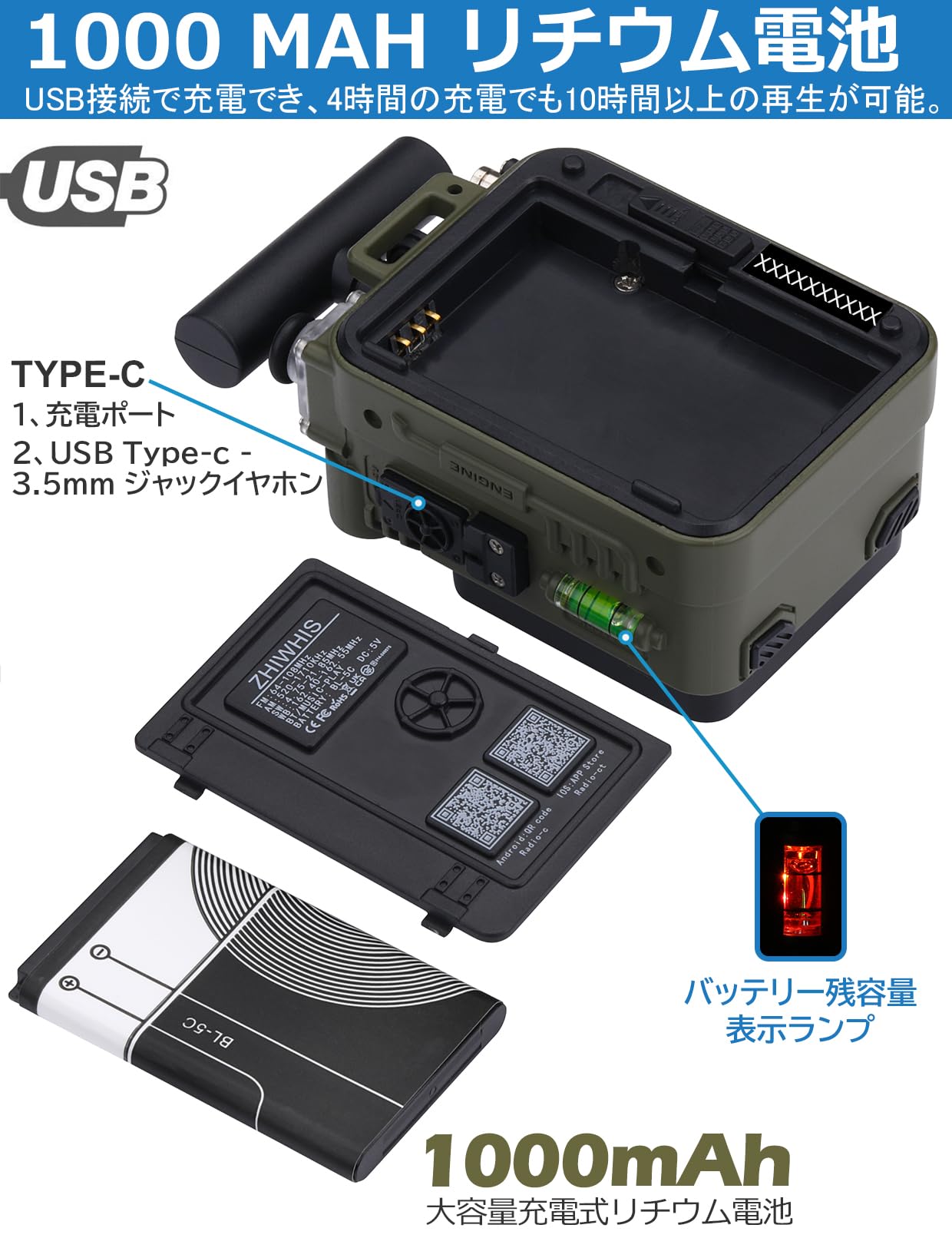 Amazon.co.jp: ZHIWHIS Bluetoothスピーカー BCLラジオ FM AM SW T型