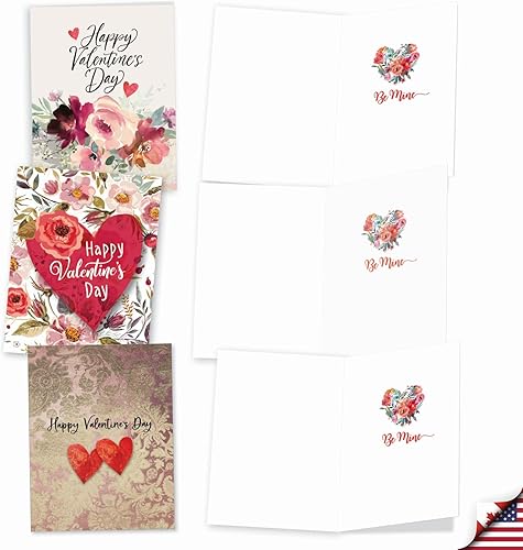 Miniatura 4 de The Best Card Company Juego de 20 tarjetas de notas para el día de San Valentín surtidas de 4 x 5.12 pulgadas con sobres (10 diseños, 2 de cada uno)