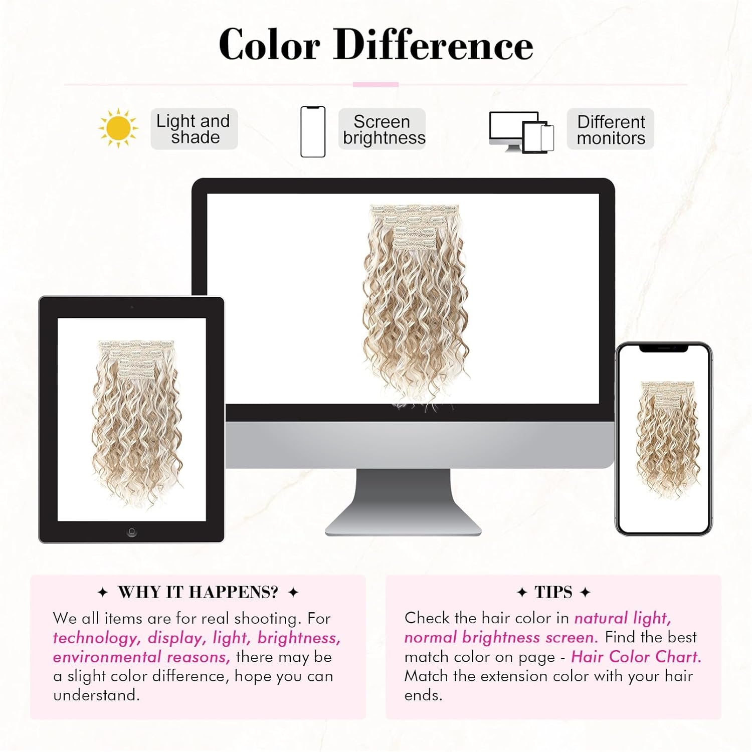 REECHO Curly Hair Extensions, 4PCS 16 inch Clip in Hair Extensions Lace Weft Short Curly Hair Extensions Clip Ins Invisible Natural Hairpieces for Women, Ash Blonde with Highlights