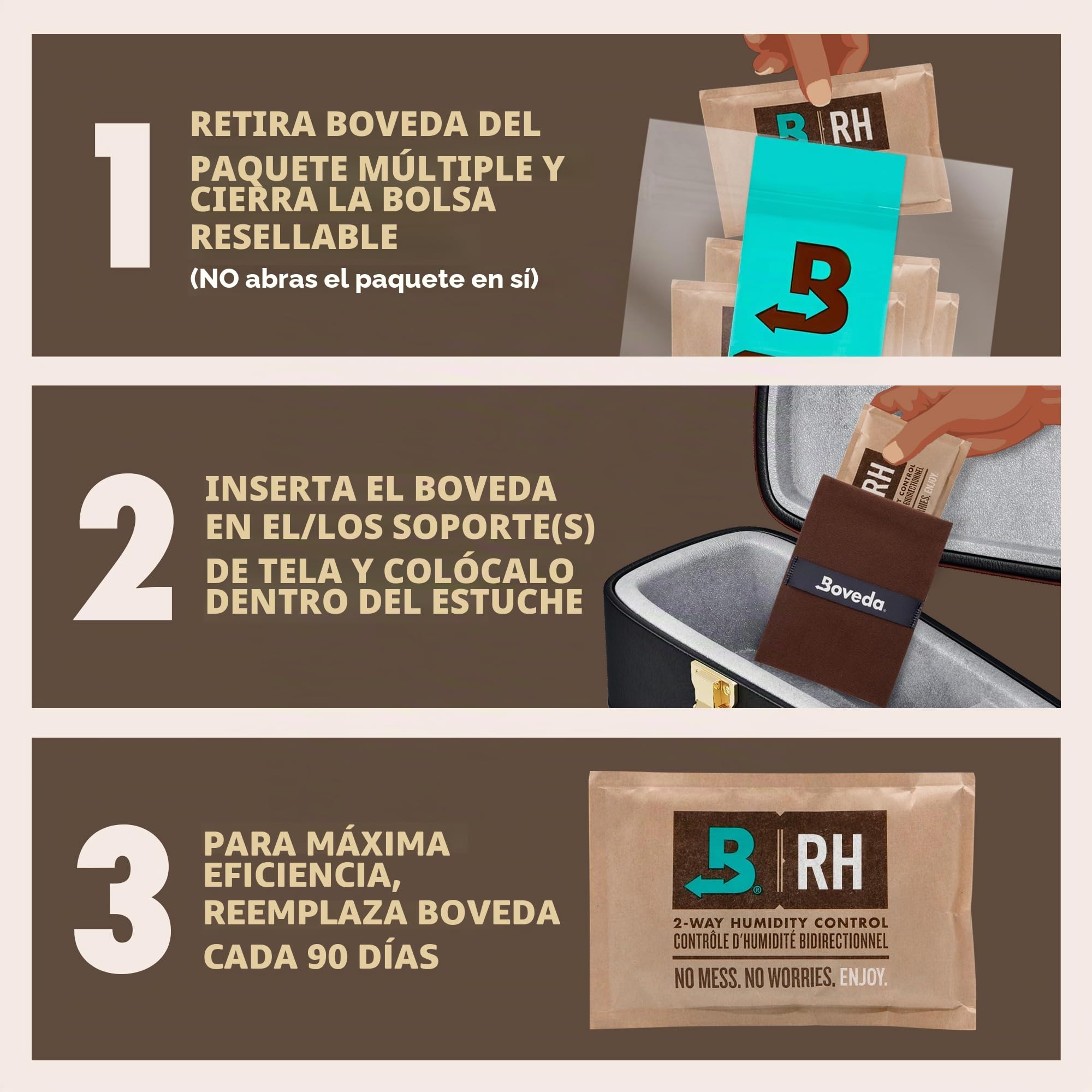 Boveda para instrumentos musicales - Bolsitas Control doble de humedad 49% HR Recambio para funda de tejido Tamaño 70 para instrumentos de cuerda pulsada y frotada | Evita grietas y combado | Pack 20