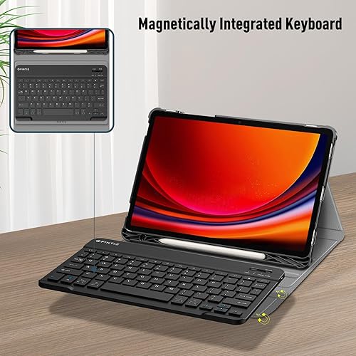 Miniatura 4 de Fintie Funda de teclado para Samsung Galaxy Tab S9 de 11 pulgadas modelo 2023 (SM-X710X716BX718U) con soporte para bolígrafo S, cubierta de soporte