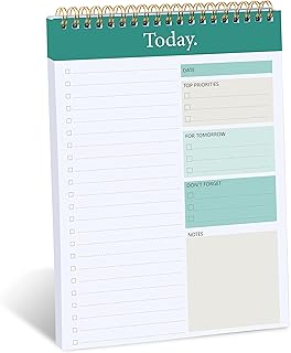 To Do List Pad - Daily Planner Notepad 52 Pages Task Planner, 6.5" x 9.8" To Do List Notebook with Checklist Productivity Planning Pad Perfect for Work Office Home