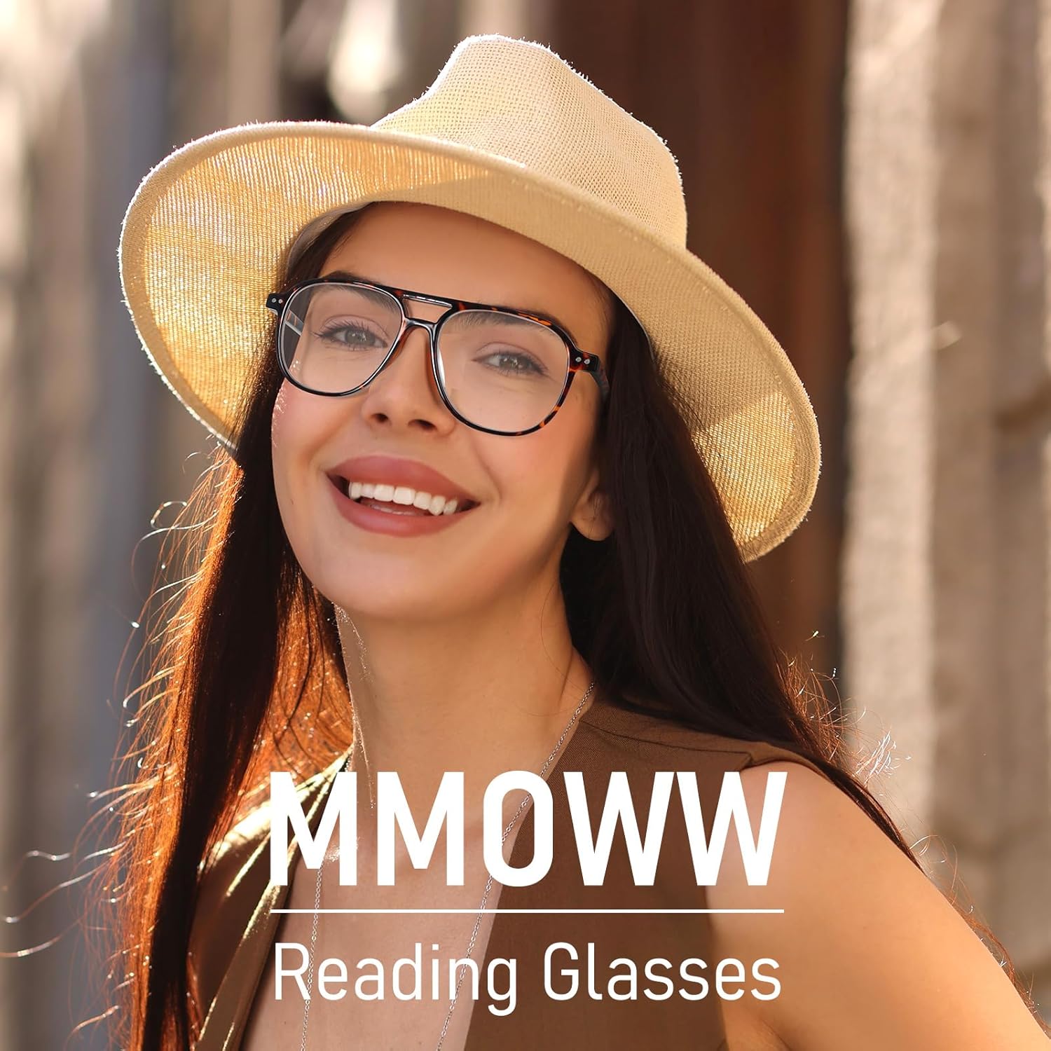 MMOWW 3 Pack Oversized Aviator Reading Glasses for Women Men Stylish Double Bridge Pilot Style Blue Light Blocking Readers - Image 3