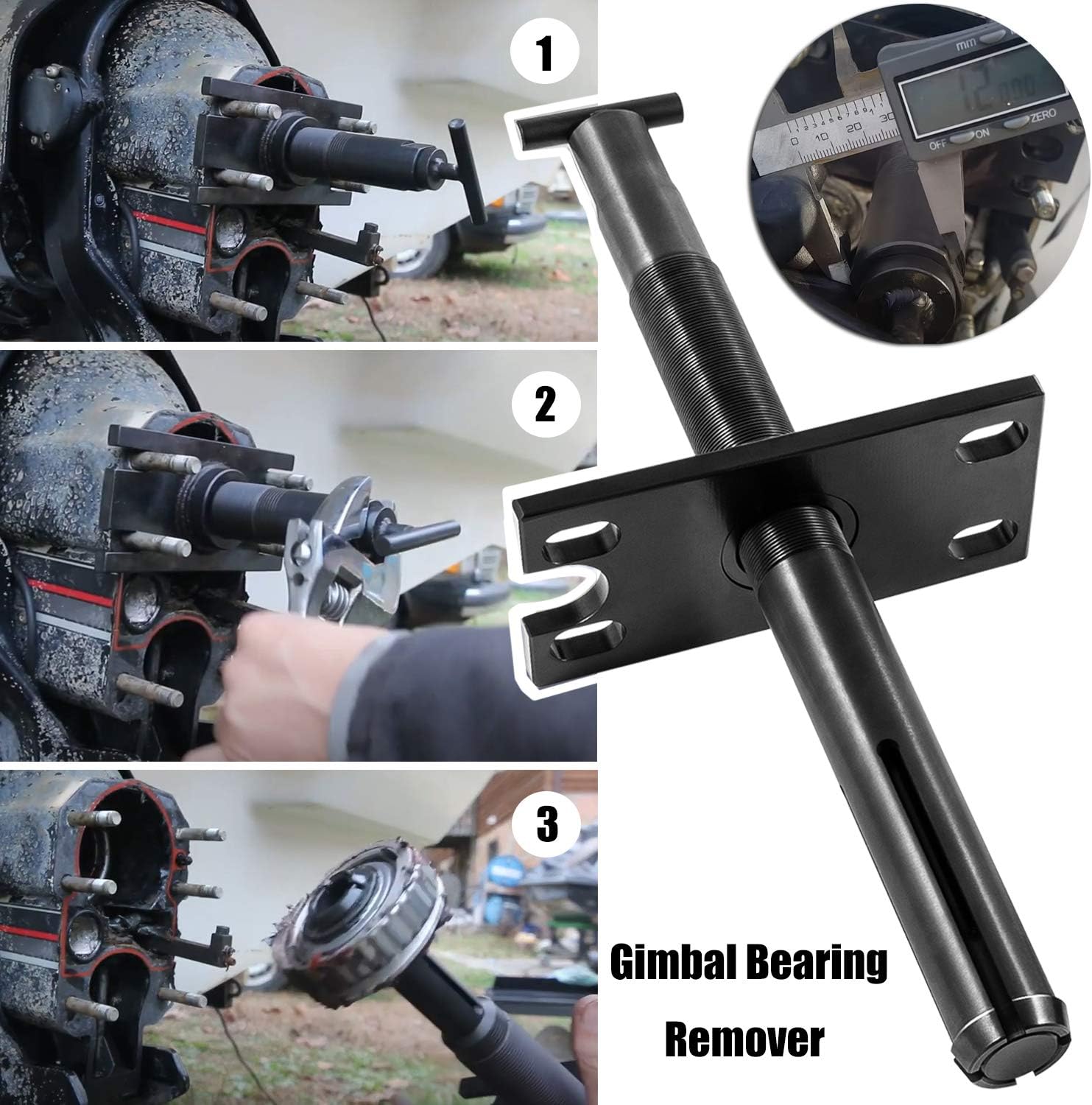 Mercruiser Alignment Tool & Gimbal Bearing Puller Set – Compatible with Alpha One, Bravo, OMC, Volvo – Heavy-Duty Engine Alignment & Bearing Removal Tool Kit for Stern Drive Service