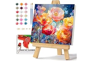 WEMEON Flowers Framed Paint by Numbers for Adults