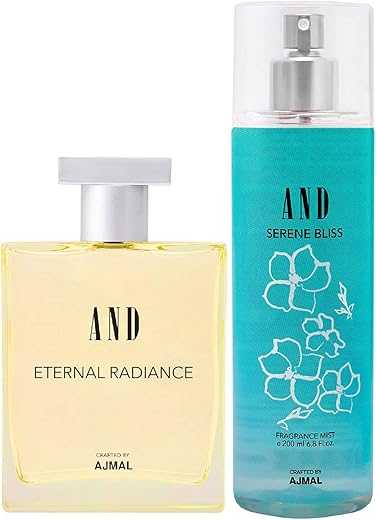AND Eternal Radiance Eau De Parfum 100ML & Serene Bliss Body Mist 200ML Pack of 2 for Women Crafted by Ajmal