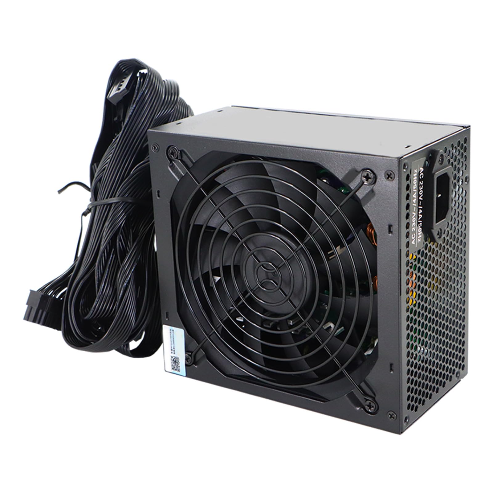 Wysokowydajny zasilacz 550 W z 12 cm cichym aktywnym wentylatorem do gier PC do gier. Zasilanie ATX 12 V.