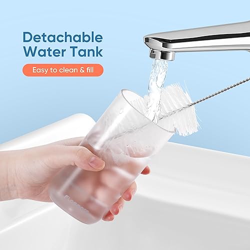 Miniatura 3 de Flosmore - Irrigador de agua portátil para dientes  Flosmore 4 modos de irrigador de agua recargable, IPX7 impermeable irrigador dental inalámbrico,